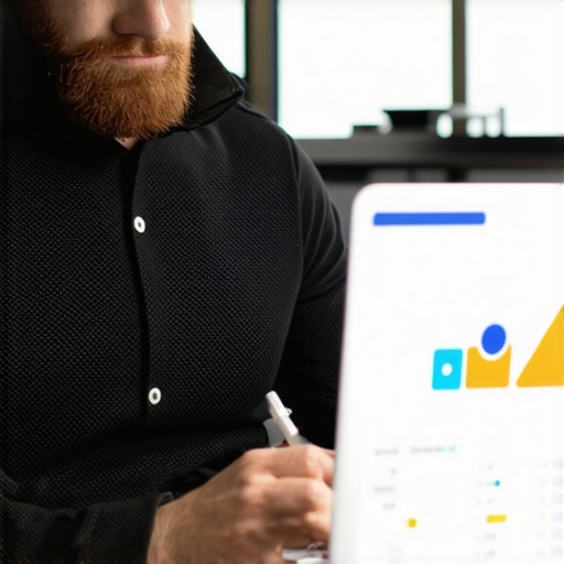 Charlotte business owner analyzing SEO data on a laptop