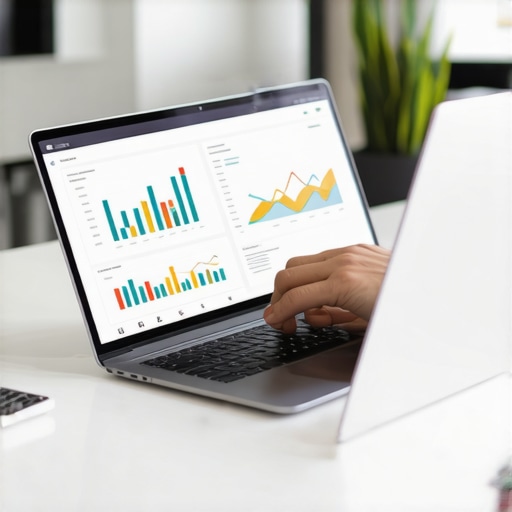 Charlotte Local SEO Data Analysis Charlotte business owner reviewing local SEO analytics on a laptop