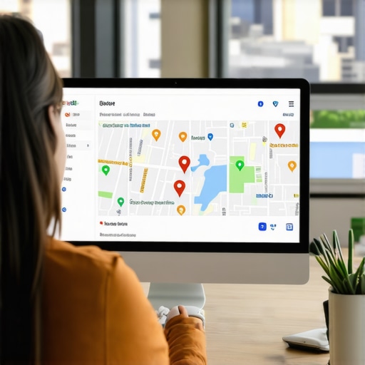 Charlotte business owner reviewing local map rankings with city landmarks