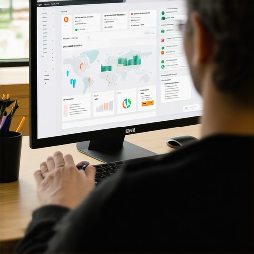 Managing Local SEO Tools for Ongoing Success Person analyzing local SEO data on a computer