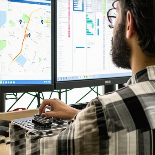 Charlotte SEO Specialist Using Data Tools SEO professional reviewing local map rankings on computer in Charlotte