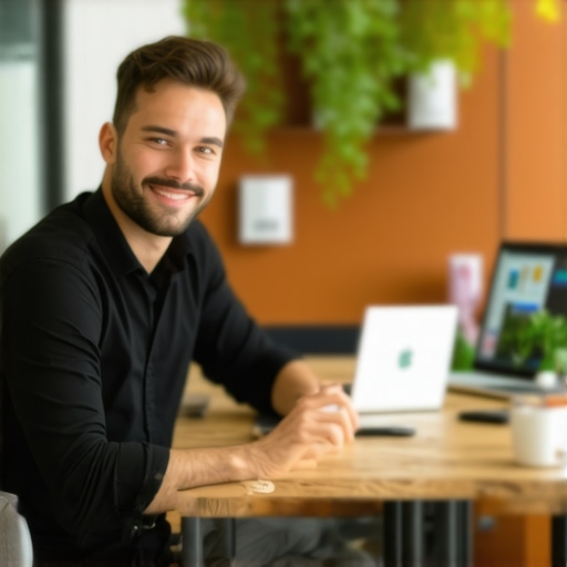 Charlotte business owner enhancing Google My Business profile with new images and details