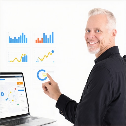 Charlotte business owner working on map and SEO analytics