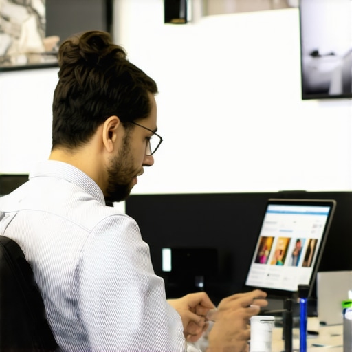 Person editing and uploading images to a Google My Business profile for Charlotte business